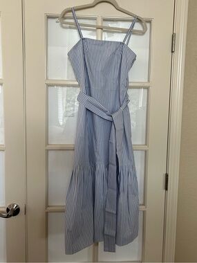 Banana Republic blue & white sundress with removable straps
